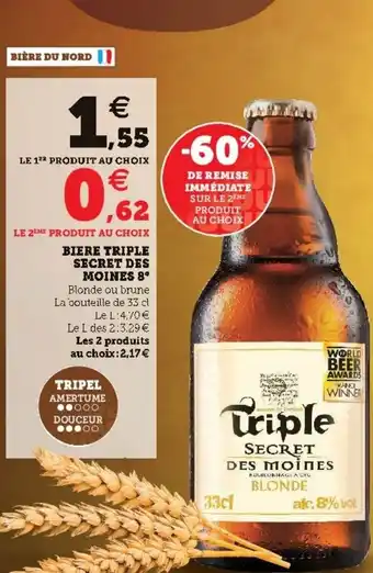 Super U Biere Triple Secret Des Moines 8 offre