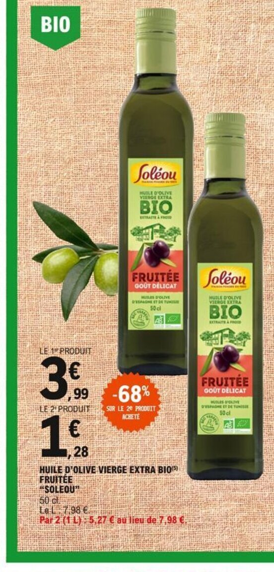 Promo Huile d'Olive Vierge Extra Bio