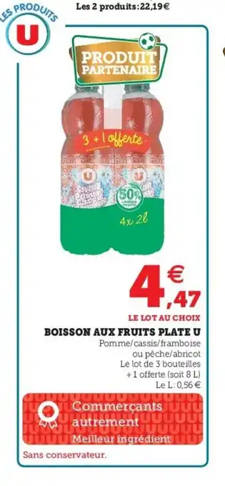 Super U Boisson aux fruits plate u offre