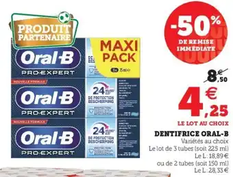 Super U Dentifrice oral-b offre