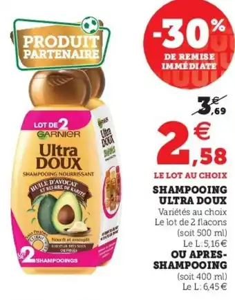 Super U Shampooing ultra doux offre