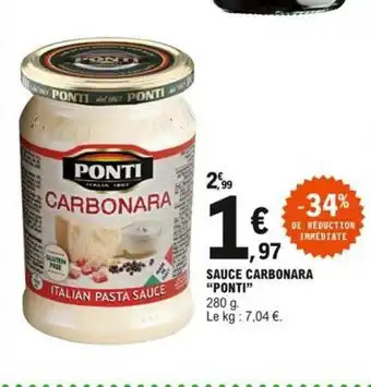 E.Leclerc Sauce Carbonara Ponti offre