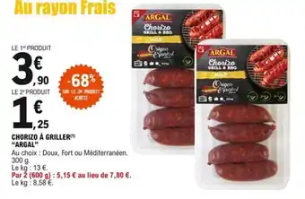 E.Leclerc Chorizo à Griller Argal offre