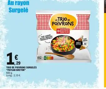 E.Leclerc Trio de Poivrons Surgelés Paysan Breton offre