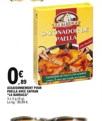 Assaisonnement Pour Paella Avec Safran La Barraca
