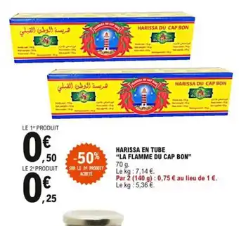 E.Leclerc Harissa En Tube La Flamme Du Cap Bon offre