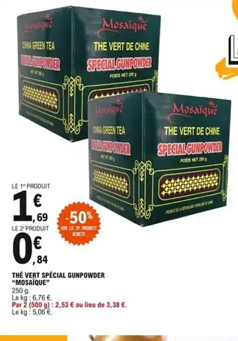 E.Leclerc Thé Vert Spécial Gunpowder Mosaïque offre