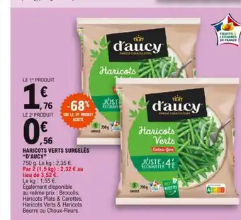 E.Leclerc D'Aucy Haricots Verts Surgelés offre