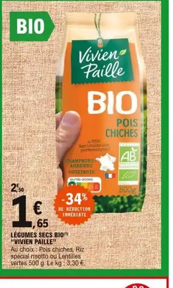 E.Leclerc Légumes Secs Bio Vivien Paille offre