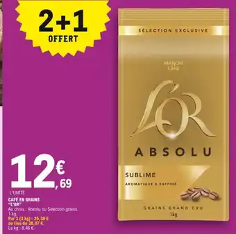 E.Leclerc L'Or Café En Grains offre