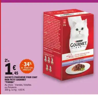 E.Leclerc Sachets Fraîcheur Pour Chat Mon Petit Gourmet Purina offre