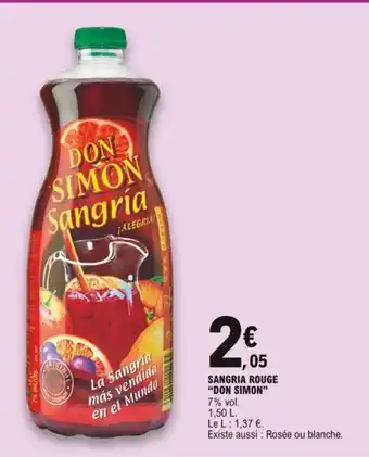 E.Leclerc Sangria Rouge Don Simon offre