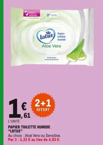 E.Leclerc Lotus Papier Toilette Humide offre