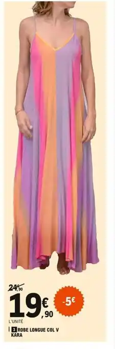 E.Leclerc Robe Longue Col V Kara offre