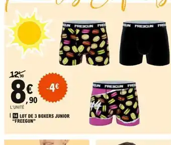 E.Leclerc Lot de 3 Boxers Junior Freegun offre