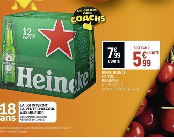 Spar Heineken Bière Blonde 5% Vol offre