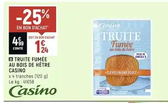 Spar Truite Fumée Au Bois de Hêtre Casino offre