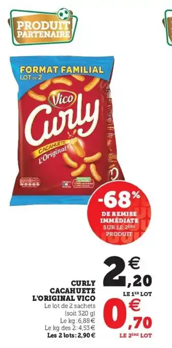 Super U Curly cacahuete l'original vico offre
