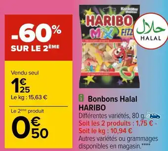 Carrefour Haribo bonbons halal offre