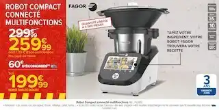Carrefour Fagor robot compact connecté multifonctions offre