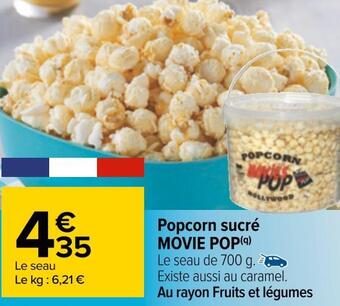 Carrefour Movie pop popcorn sucré offre