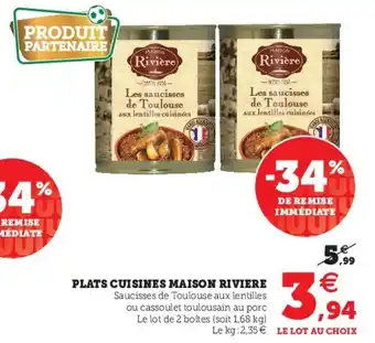 Super U Plats cuisines maison riviere offre