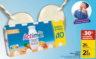 Carrefour Danone actimel "édition limitée" offre