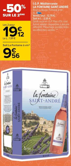 Carrefour La fontaine saint-andré i.g.p. méditerranée offre