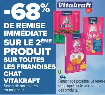 Carrefour Vitakraft bon plan sur toutes les friandises chat vitakraft offre