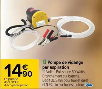 Pompe de vidange par aspiration