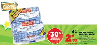 Super U Beurre moule paysan breton offre