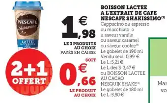 Super U Le 3 produits au choix offre