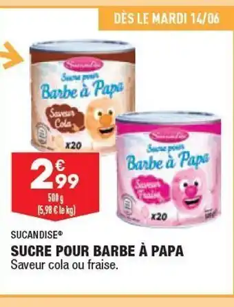 ALDI Sucre pour barbe a papa offre
