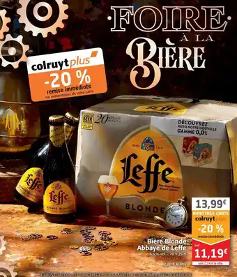Colruyt Bière blonde abbaye de leffe offre