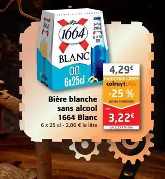 Colruyt Bière blanche sans alcool 1664 blanc offre