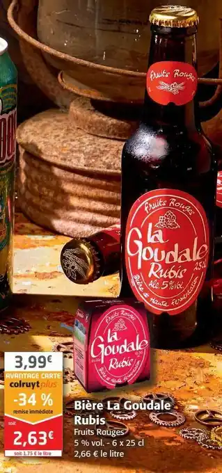 Colruyt Bière la goudale rubis offre