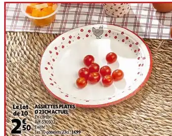 Auchan Assiettes plates ø 23cm actuel offre
