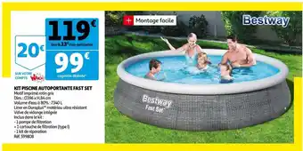 Auchan Kit piscine autoportante fast set offre