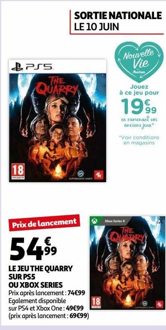 Auchan Le jeu the quarry sur ps5 ou xbox series offre