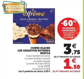 Super U Cones glaces les creatives extreme nestle offre
