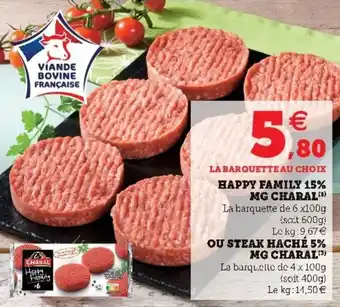Super U Happy family 15% mg charal offre