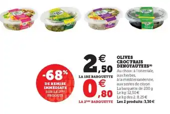Super U Olives croc'frais denoyautees offre