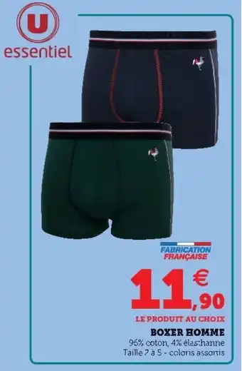 Super U Boxer homme offre