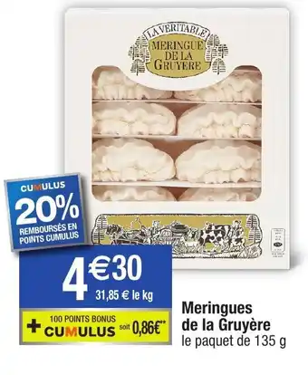 Migros Meringues de la gruyère offre