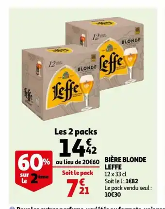 Auchan Supermarché BBière Blonde Leffe offre