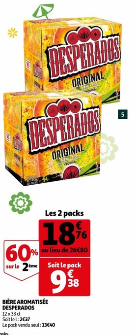 Auchan Supermarché Bière Aromatisée Desperados offre