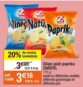 Migros Chips Goût Paprika offre