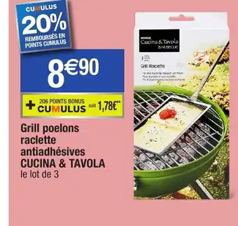 Migros Grill Poelons Raclette offre
