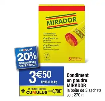 Migros Condiment En Poudre Mirador offre