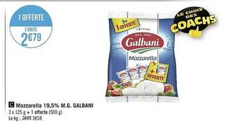Géant Casino Mozzarella 19,5% M.g. Galbani offre